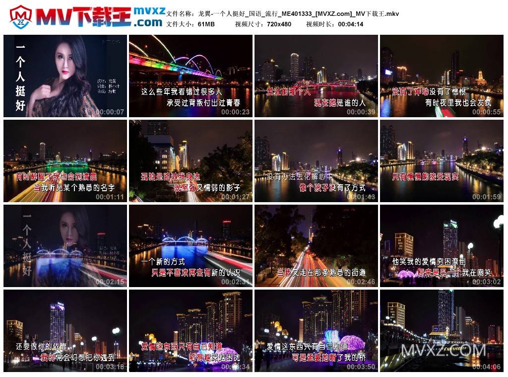 龙翼-一个人挺好_国语_流行_ME401333